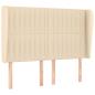 Preview: Boxspringbett mit Matratze Creme 140x200 cm Stoff