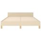 Preview: Bettgestell mit Kopfteil Creme 140x200 cm Stoff