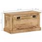 Preview: Schuhbank 85x40x45 cm Massivholz Mango