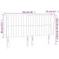 Preview: Kopfteil mit Ohren Creme 203x23x118/128 cm Stoff