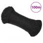 Preview: ARDEBO.de - Arbeitsseil Schwarz 6 mm 100 m Polypropylen