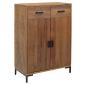 Preview: Schuhschrank 75x40x110 cm Massivholz Kiefer