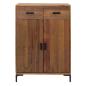Preview: Schuhschrank 75x40x110 cm Massivholz Kiefer