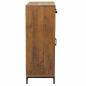 Preview: Schuhschrank 75x40x110 cm Massivholz Kiefer