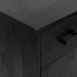 Preview: Schuhschrank Schwarz 75x40x110 cm Massivholz Kiefer