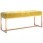 Preview: Sitzbank Senfgelb 110x36x45 cm Samt