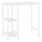 Preview: Computertisch Weiß 80x40x72 cm MDF und Metall