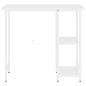 Preview: Computertisch Weiß 80x40x72 cm MDF und Metall