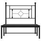 Preview: Bettgestell mit Kopfteil Metall Schwarz 100x200 cm