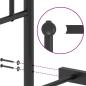 Preview: ARDEBO.de - Bettgestell mit Kopfteil Metall Schwarz 150x200 cm