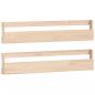 Preview: Wand-Schuhregale 2 Stk. 110x9x23 cm Massivholz Kiefer