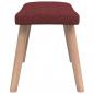 Preview: Relaxsessel mit Hocker Weinrot Stoff