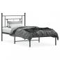 Preview: Bettgestell mit Kopfteil Metall Schwarz 90x190 cm