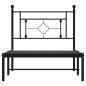 Preview: Bettgestell mit Kopfteil Metall Schwarz 90x190 cm