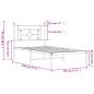 Preview: Bettgestell mit Kopfteil Metall Schwarz 90x190 cm