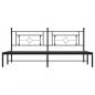 Preview: Bettgestell mit Kopfteil Metall Schwarz 200x200 cm