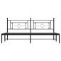 Preview: Bettgestell mit Kopfteil Metall Schwarz 193x203 cm