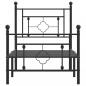 Preview: Bettgestell mit Kopf- und Fußteil Metall Schwarz 75x190 cm