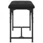 Preview: Essbank Schwarz 62x32x45 cm Stahl und Kunstleder