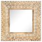 Preview: Spiegel Handgeschnitzt 50x50x2,6 cm Massivholz Mango