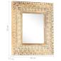Preview: Spiegel Handgeschnitzt 50x50x2,6 cm Massivholz Mango