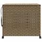 Preview: Wäschekorb mit Rollen 66x35x60 cm Rattan