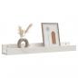 Preview: Wandregale 2 Stk. Weiß 80x12x9 cm Massivholz Kiefer