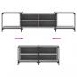 Preview: TV-Schrank Grau Sonoma 203x37x50 cm Holzwerkstoff