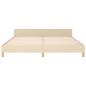 Preview: Bettgestell mit Kopfteil Creme 160x200 cm Stoff