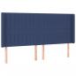 Preview: LED Kopfteil Blau 163x16x118/128 cm Stoff