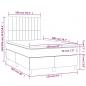 Preview: Boxspringbett mit Matratze Dunkelbraun 120x200 cm Stoff