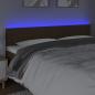 Preview: LED Kopfteil Dunkelbraun 200x5x78/88 cm Stoff