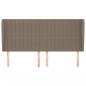 Preview: Kopfteil mit Ohren Taupe 203x23x118/128 cm Stoff