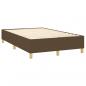 Preview: Boxspringbett mit Matratze & LED Dunkelbraun 120x200 cm Stoff