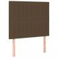 Preview: Boxspringbett mit Matratze & LED Dunkelbraun 120x200 cm Stoff