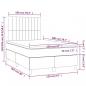 Preview: Boxspringbett mit Matratze Dunkelbraun 120x200 cm Stoff