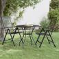 Preview: ARDEBO.de - Gartentisch Ø80x72 cm Streckmetall Anthrazit