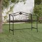 Preview: ARDEBO.de - 2-Sitzer-Gartenbank 104 cm Schwarz Stahl