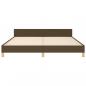 Preview: Bettgestell mit Kopfteil Dunkelbraun 180x200 cm Stoff