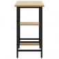 Preview: Computertisch Schwarz und Eiche Hell 80x40x72 cm MDF und Metall