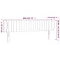 Preview: Kopfteil mit Ohren Dunkelbraun 183x23x78/88 cm Stoff