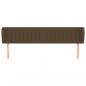 Preview: Kopfteil mit Ohren Dunkelbraun 183x23x78/88 cm Stoff