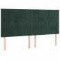 Preview: LED Kopfteil Dunkelgrün 180x5x118/128 cm Samt