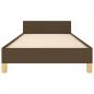 Preview: Bettgestell mit Kopfteil Dunkelbraun 80x200 cm Stoff