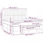 Preview: Boxspringbett mit Matratze Dunkelbraun 180x200 cm Stoff