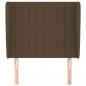Preview: Kopfteil mit Ohren Dunkelbraun 93x23x118/128 cm Stoff