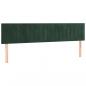 Preview: Boxspringbett mit Matratze & LED Dunkelgrün 160x200 cm Samt