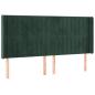 Preview: Boxspringbett mit Matratze & LED Dunkelgrün 200x200 cm Samt