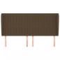 Preview: Kopfteil mit Ohren Dunkelbraun 183x23x118/128 cm Stoff
