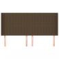 Preview: Kopfteil mit Ohren Dunkelbraun 183x16x118/128 cm Stoff